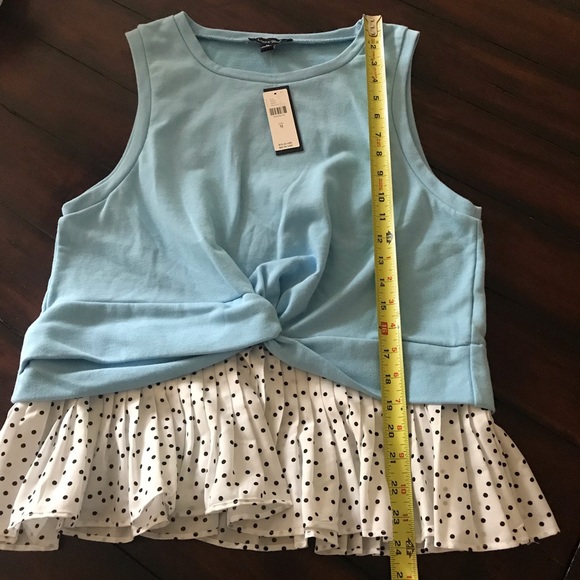 NWT. Anthropologie Layered Hem Flounced Top - Picture 5 of 9